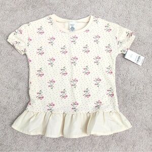 NWT Carter's Cream Floral Top